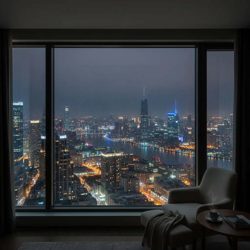 Panoramic window view