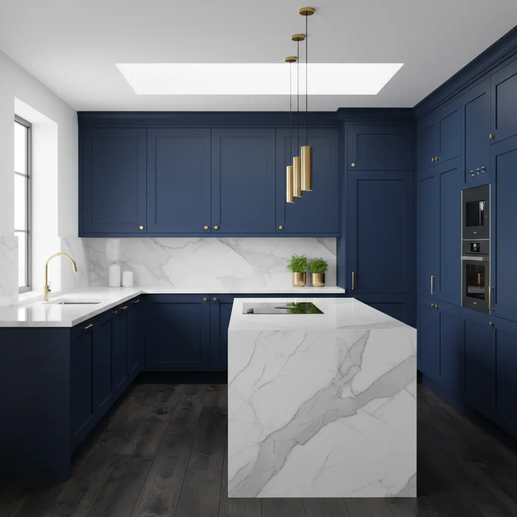 Contemporary kitchen in luxury building